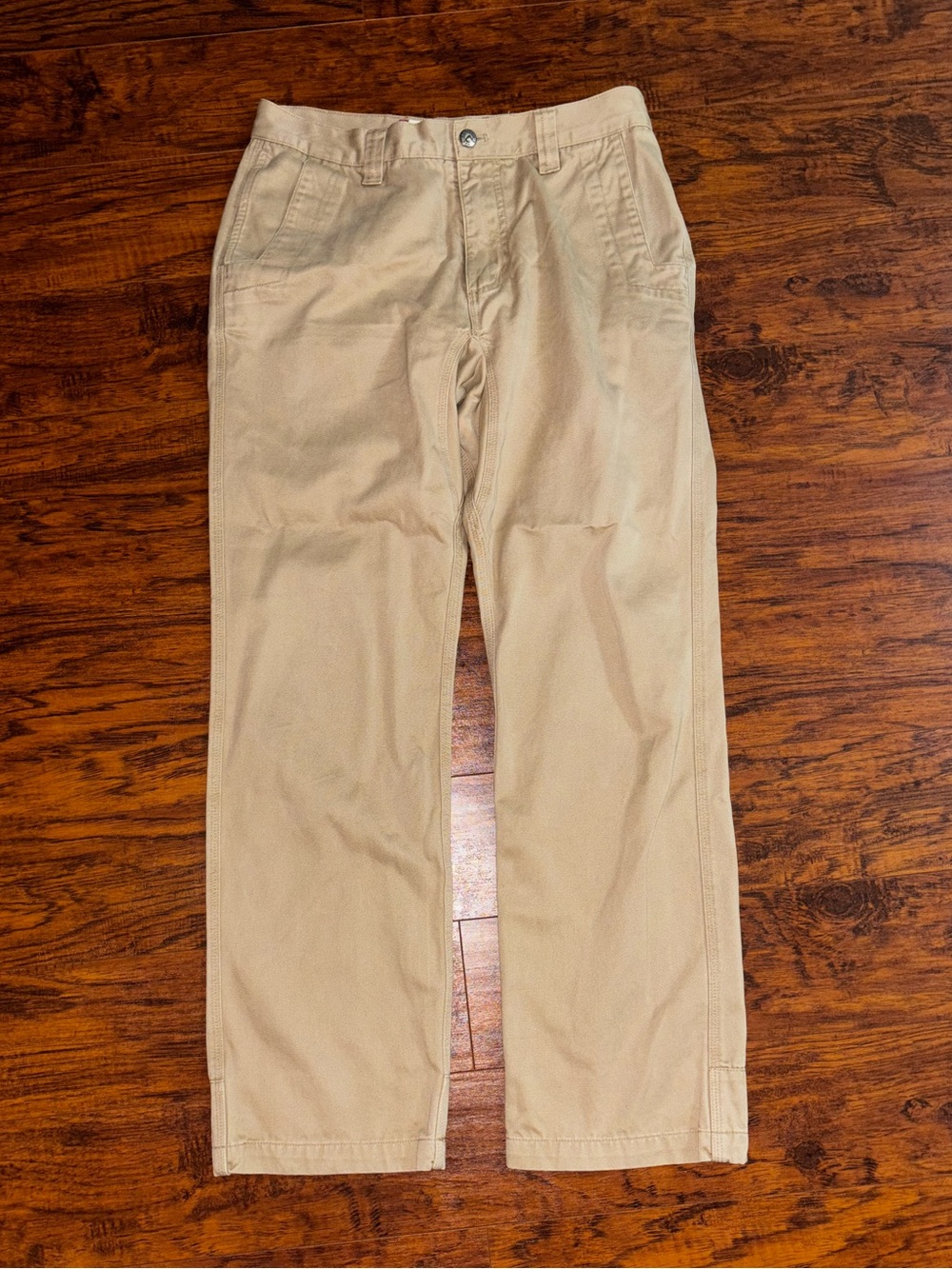 Mountain Khakis Tan Chino Pants Straight Slim Fit Men’s 31x30 Khakis 100% Cotton